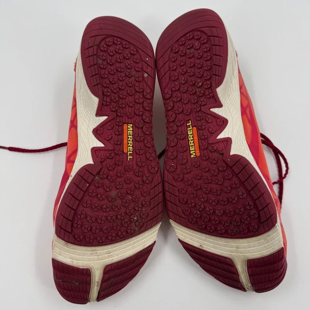 Merrell Geranium Trail Running Shoes Womens Size 10.5 Red Yellow Sneakers J21654
